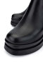 Women's Genuine Leather Black Leather Heeled Boots - 3