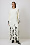 Flower Printed Knitwear Dress