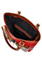 Women's Vegan Leather Red Shoulder Bag - In The Puzzle Design - 4