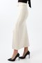 Women's Suede Kuamaş Trend Model Long Belted Zipper Closure Slit 92 cm Maxi Length Skirt - 7