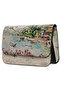 Women's Vegan Leather Beige Handbag - Lago Di Como Design - 3