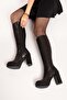 Women's Genuine Leather Platform Heeled Boots Mnz.240033
