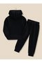 Leopard Heart Printed Hooded Bottom Cotton Tracksuit - 2