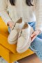 Retro Beige Daily Use Loafer Women's Shoes - 2