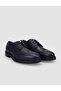 Genuine Leather Navy Blue Lace-Up Men's Casual Shoes - 2