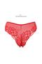 2 Pack Lace Laser Cut Cotton Women's Panties, Red - 6