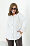 Women's Polo Neck Knitwear Ecru 20786 - 3