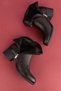 Women's Genuine Leather Classic Heeled Boots with Buckle Detail Anl.2919 - 8