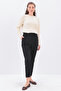 Black Pocket Elastic Waist Trousers - 2