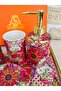 Lily Pattern Porcelain 5-Piece Bathroom Set 31X20Cm - 7