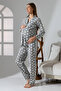 Likapa Combed Cotton Front Buttoned Maternity Long Sleeve Pajama Set - 3