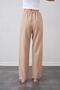 Women's Stone Waist Tied Lace-up Linen Trousers - 5