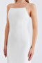 Women's Ecru Strappy Long Dress - 6