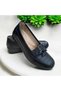Women's Black Heel Supported Orthopedic Flat Leather Sole Daily Mother Shoes 08 - 7