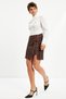 Multi-Colored Slit Detailed Lined Skirt - 3