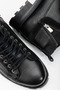 Men's Black Genuine Leather Lace-Up and Zippered Casual Boots with Fur Inside 575 - 5