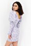 Women Petite Fit Floral Pattern Mini Dress, Multicolor - 4