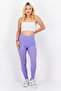 Women Sportswear Fit Brand Logo Training Pants, Violet - 3