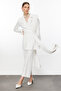 Pleated Ecru Blazer Detail - 3