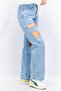 Women Regular Fit Washed Non Stretchable Denim Jeans, Blue - 3