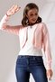 Hummer Women's Soft Textured Jacquard Combed Raglan Long Sleeve Oval Skirt Short Cardigan & Bolero - Salmon - 5