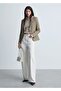 Micro Houndstooth Patterned Blazer Jacket - 2
