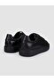 100% Genuine Leather Black Lace-Up Men's Sports Shoes - 3