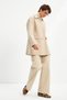 Ecru Basic Lined Long Jacket - 5