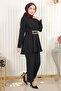 Pleated Double Suit Black 17901