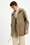 Khaki Hooded Lined Jacket - 5