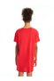 Red Crew Neck Mickey Mouse Printed Women's Nightgown - 4