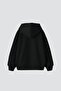 After Hours Printed Oversize Unisex Premium Black Hoodie - 2
