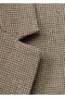 Micro Houndstooth Patterned Blazer Jacket - 7