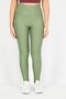 Women Plain Pull On Leggings, Khaki