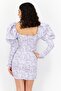 Women Petite Fit Floral Pattern Mini Dress, Multicolor - 2