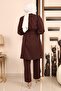 Pearl Detailed Suit Brown 19130 - 5