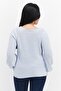 Women V-Neck Knitted Sweater, Sky Blue - 4
