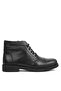 Men's Black Genuine Leather Zippered Lace-Up Fur Lined Anti-Slip Sole Classic Daily Boots 2235 - 2
