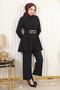 Pleated Double Suit Black 17901 - 3