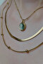 Steel Green Necklace Set