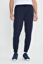 Navy Blue Cotton Men's Set - Hooded, Kangaroo Pocket, Standard Fit - 3