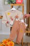 2-Piece Bottom Top Set Baby Girl Embossed 3D Daisy Pattern - 2