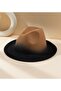 Camel Black Gradient Fedora Hat - 3