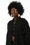 Women's Black Color Thin Fabric Slipper Oversize Cut Shirt - 2