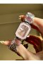 Swaroski Pink Stone Silver Octagonal Women's Wristwatch - 2