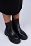 Emma Women's Genuine Leather Double Sided Elastic Black Boots - 3
