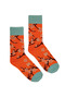 Imported Special Series Unisex Orange Flower Colorful Colorful Patterned Socks - 4