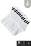 Men's Plain Striped (6 Pairs) Quarter Socket Tennis Model Cotton Anti-Sweat Socks - 4