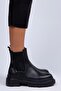 Emma Women's Genuine Leather Double Sided Elastic Black Boots