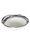 Black Chic 6-Person 16 cm Porcelain Soup Bowl Set with Black Ethnic Pattern - 3